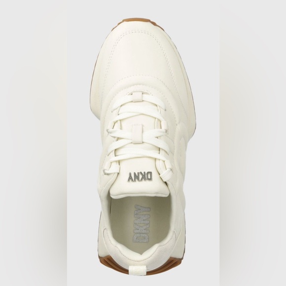 DKNY woman cream/ white sneakers, size 5.5 NWOT - Picture 4 of 12
